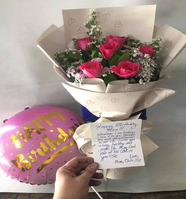 Half Dozen Roses Bouquet