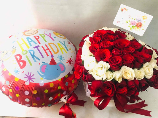 Heart Roses Boxed Arrangement 4