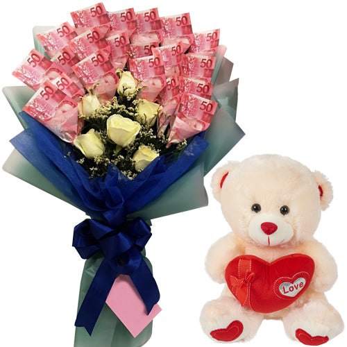 Money Bouquet with Bear 1