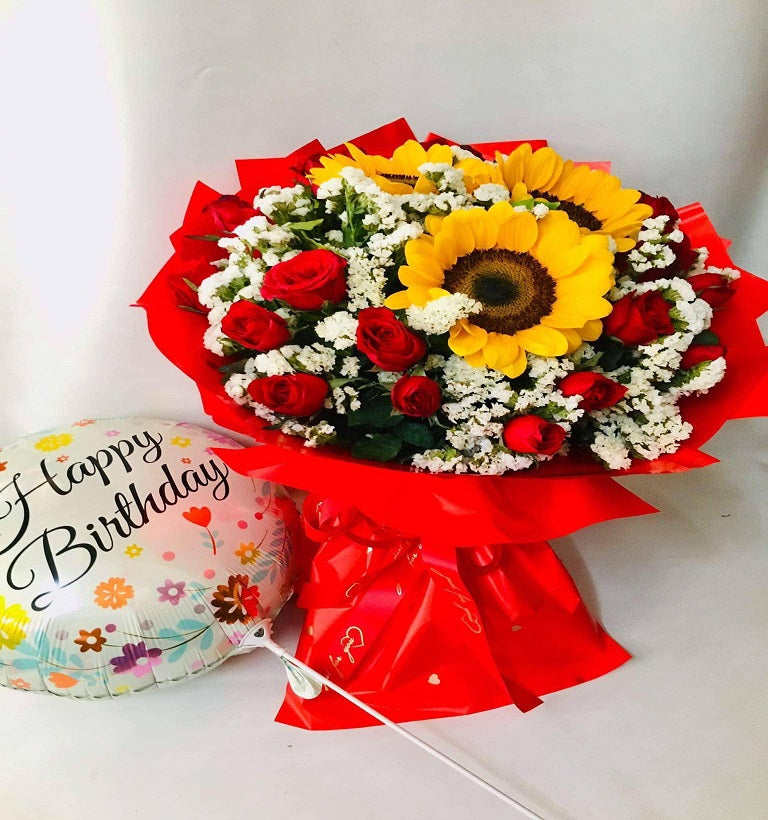 Rose and Sunflowers Bouquet
