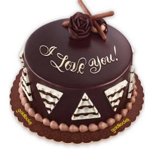 Round Chocolate Dedication Cake