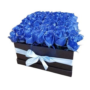 3 dz. Holland Sprayed Blue Roses Box
