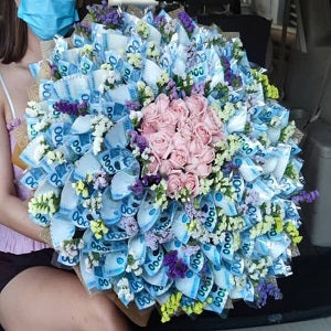 Money Bouquet - Blue Bill Bouquet