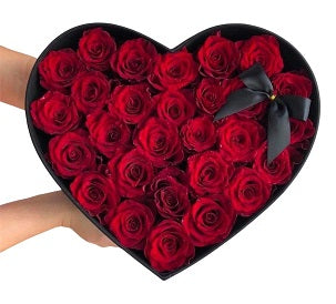 Red Roses heart shape Box
