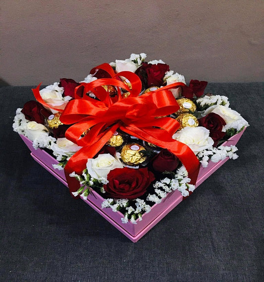 Roses & Choco Box Arrangement