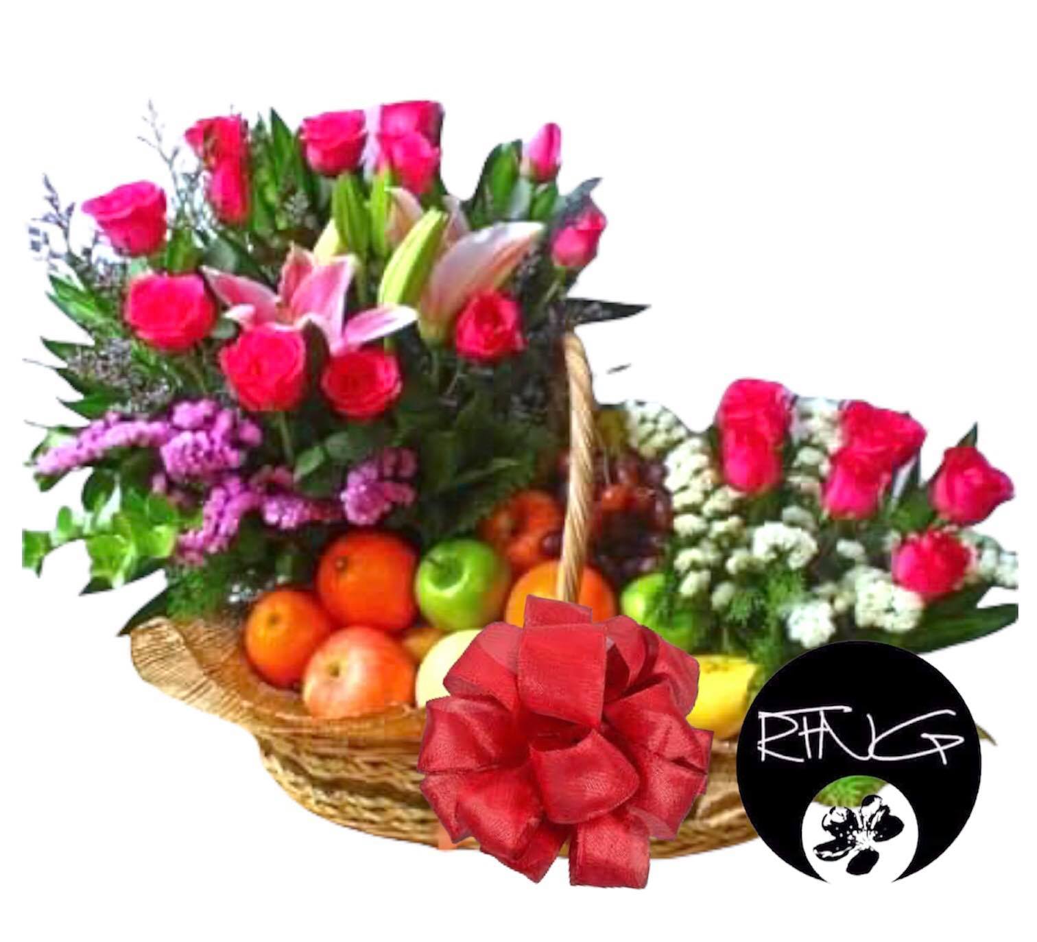Full Basket Flowers - Redflowersngifts.com