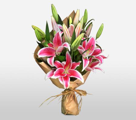 Lilies Bouquet 2 - Redflowersngifts.com