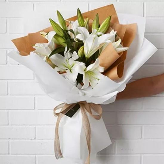 Lily Bouquet 1 - Redflowersngifts.com