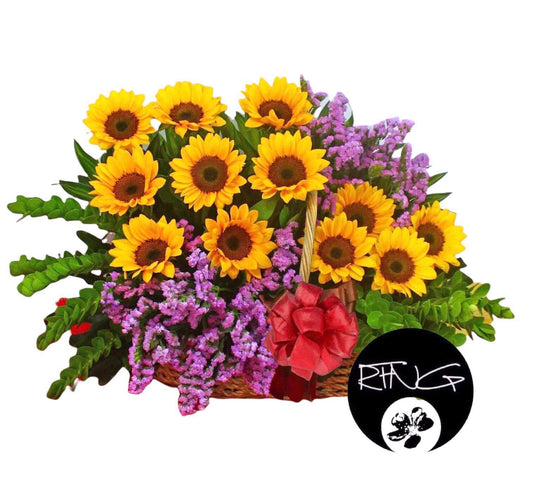 Sunflowers Basket 1 - Redflowersngifts.com
