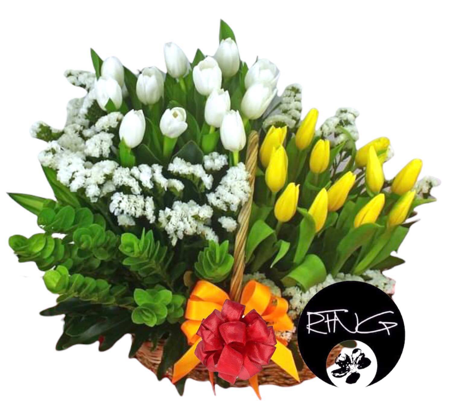 Tulips Basket - Redflowersngifts.com