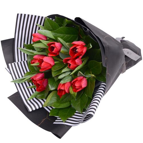 Tulips Bouquet 10 - Redflowersngifts.com