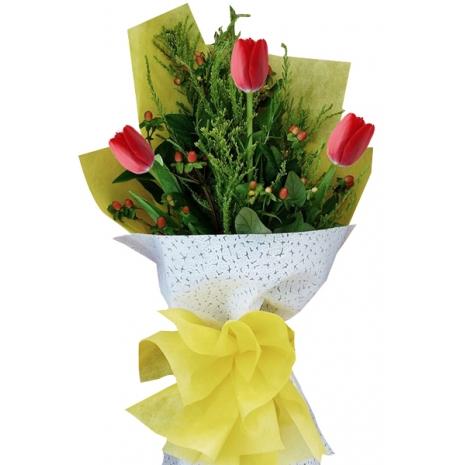 Tulips Bouquet 15 - Redflowersngifts.com